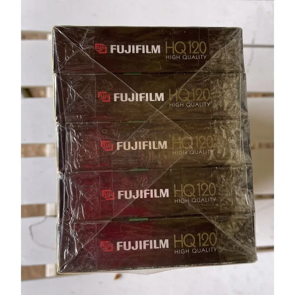 Fuji VHS High Quality HQ 120 6 Hours Blank Video Cassette Tapes 5 PACK SEALED
